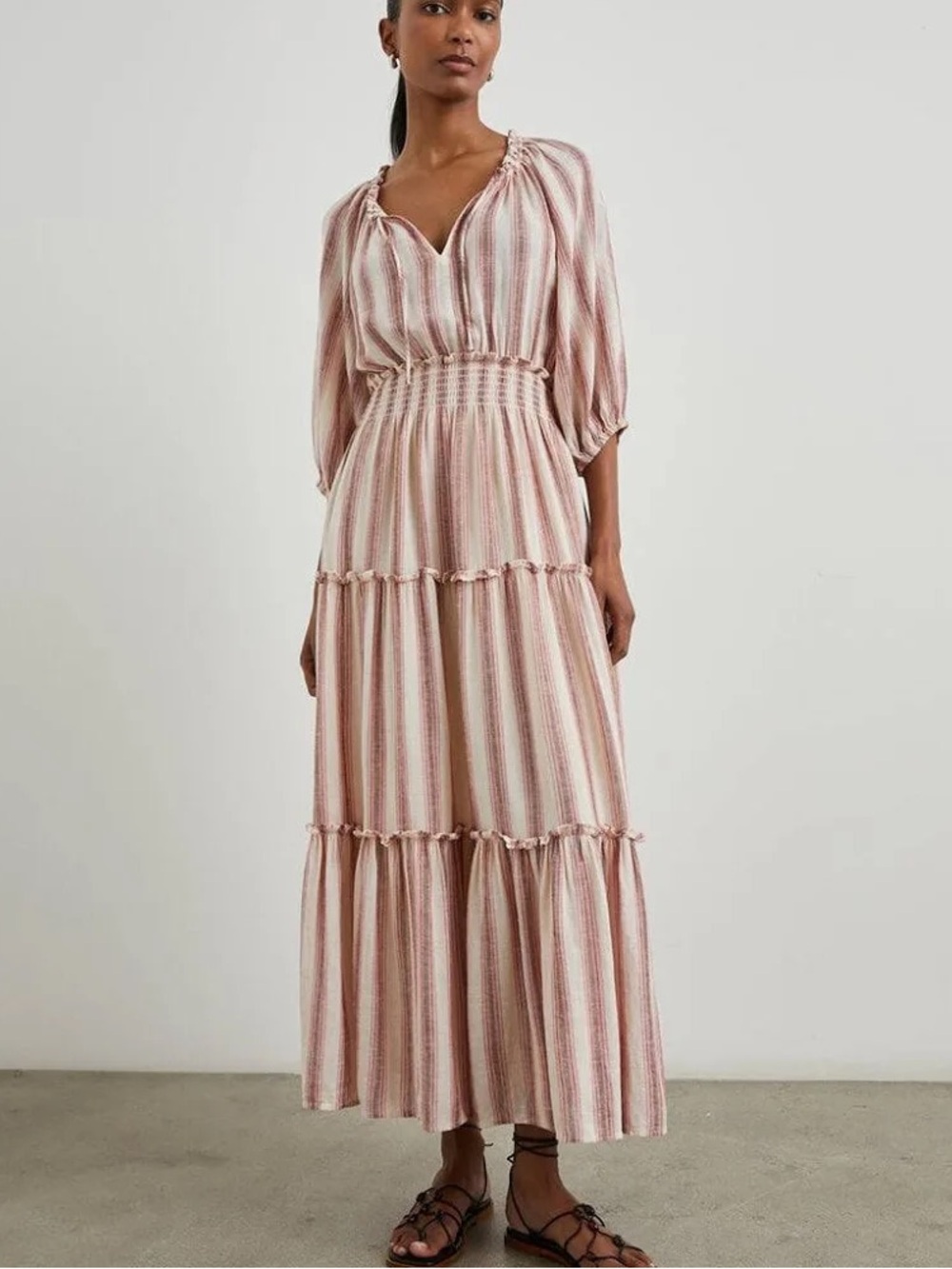 Rails Pink and Cream Striped Maxi Dress - Picture 6 of 9
